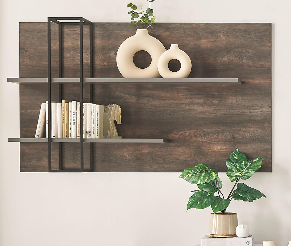 WANDPANEEL Thermo Eiche, grau, Wandboard 152 x 90 cm - Eichefarben/Grau, Holzwerkstoff (152/90/26cm) - Furn.Design