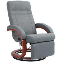 RELAXSESSEL mit Liegefunktion, Grau - Grau, Textil (86/100/68cm) - HOMCOM