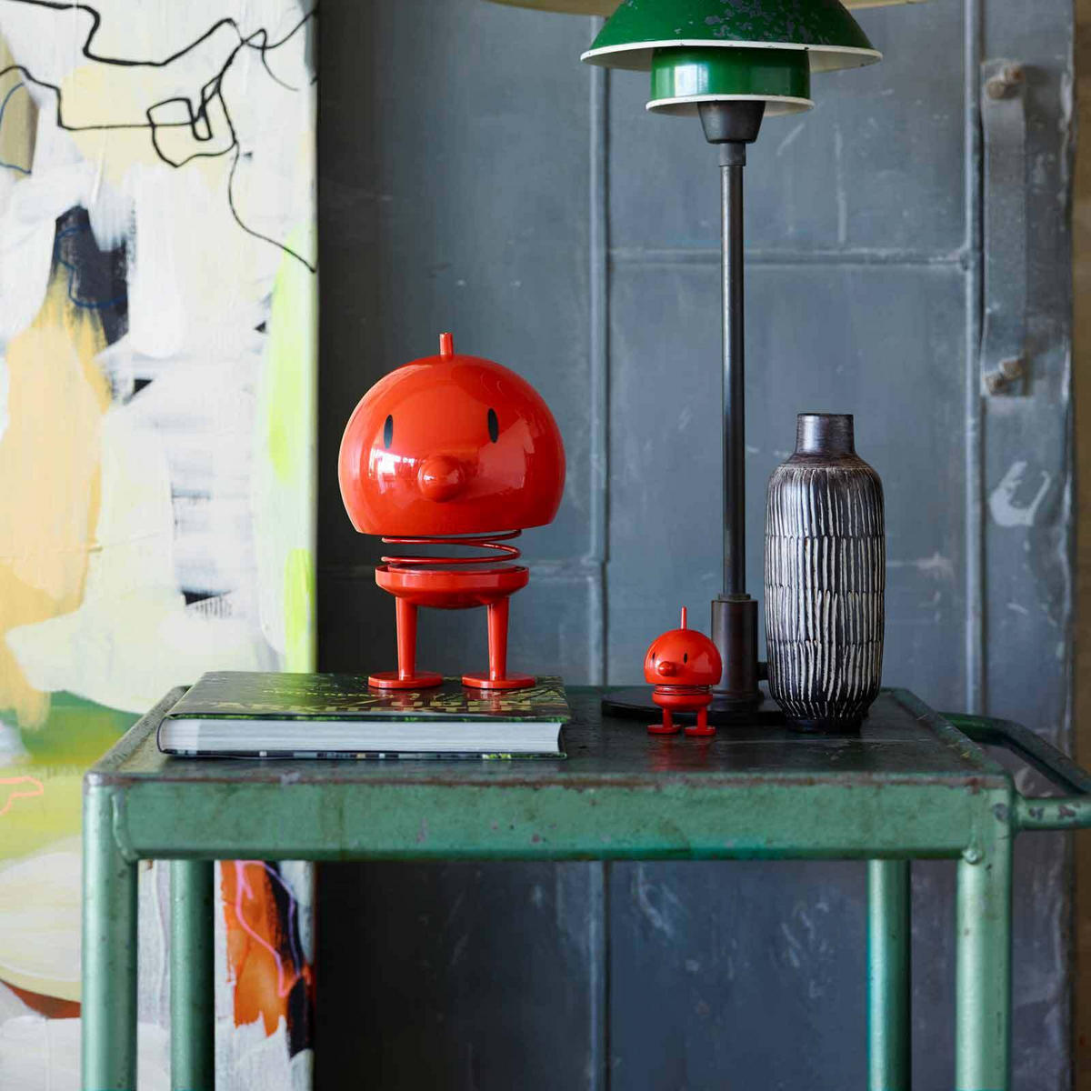 DEKOFIGUR Bumble S rot 7,6 cm - Rot, Kunststoff (5.8/7.6/5.8cm) - Hoptimist