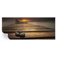 FOTOTAPETE 250x104 cm - Sonnenuntergang - Braun, Textil (250/104cm) - Wallfluent