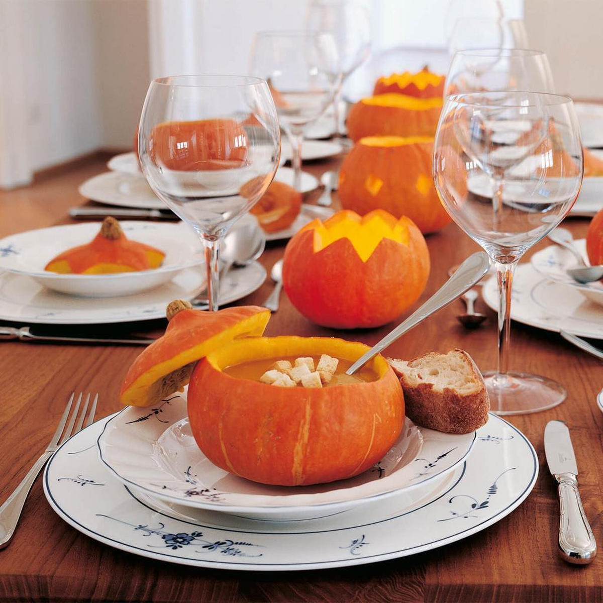 SUPPENTELLER Vieux Luxembourg weiß-blau ø 22,5 cm 6er Set - Blau/Weiß, Keramik (22.5cm) - Villeroy & Boch