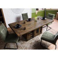 ESSTISCH Mango 240x100x76 braun lackiert RAILWAY #4014 - Braun, Holz (240/100/76cm) - Massivmoebel24