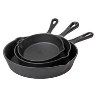 BRATPFANNEN-SET Gusseisen- / BratPFANNENø 16, 20 & 25 cm - ohne Antihaftbeschichtung - Schwarz, Keramik (25cm) - Blackwell