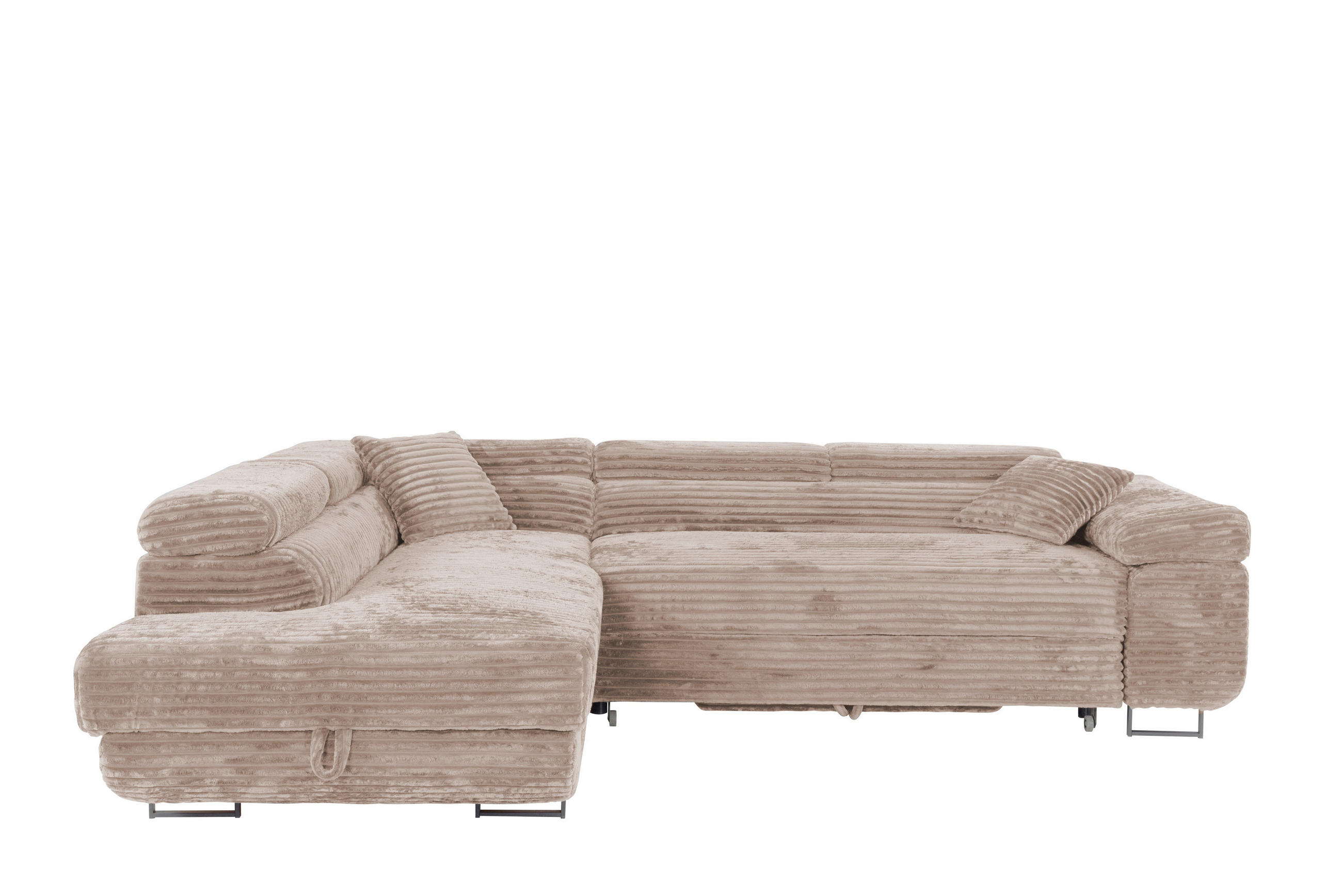 ECKSOFA SERENA L Links mit Stauraum, Beige - Beige, Textil (275/205cm) - KS Home Concept