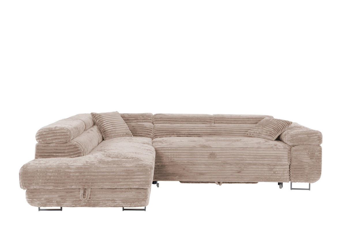 ECKSOFA SERENA L Links mit Stauraum, Beige - Beige, Textil (275/205cm) - KS Home Concept