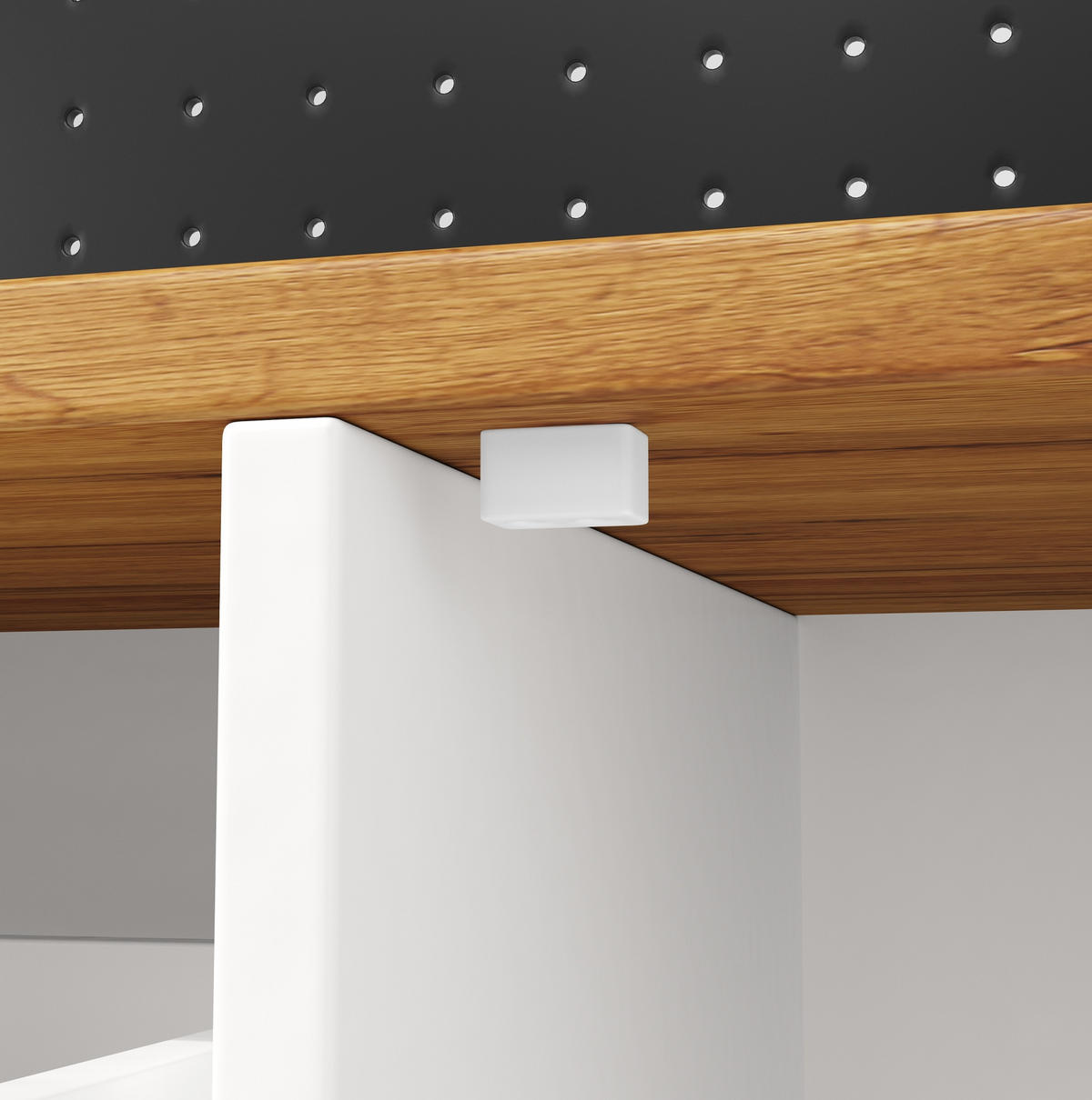 HOCHSCHRANK mit LED-Beleuchtung 145x39x171 cm MDF Glas Weiß - Weiß, Glas (24/171/145cm) - Meubliv