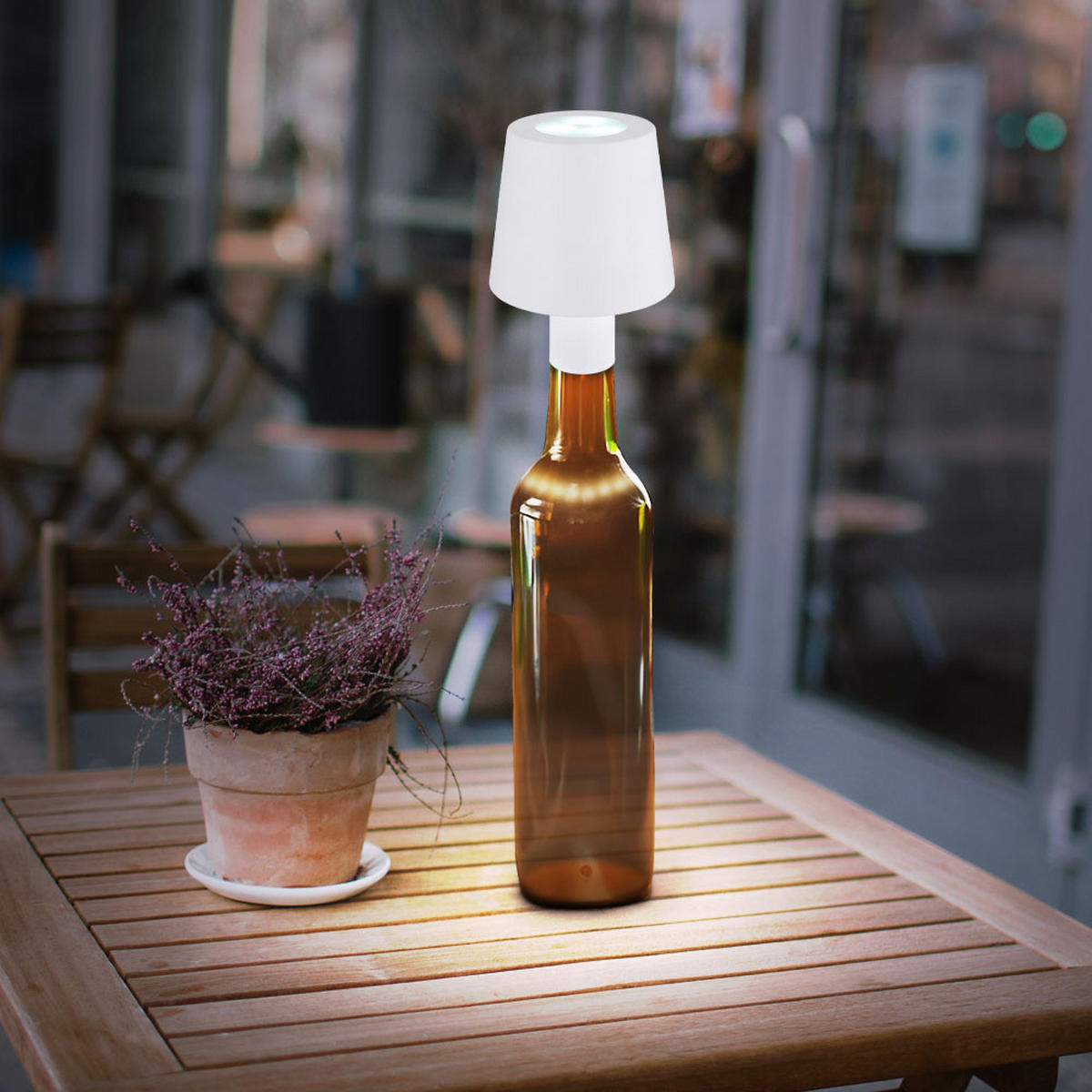 LED TISCHLEUCHTE Yara Weiß - Weiß, Kunststoff (10.5/10.5/14cm) - Globo Lighting