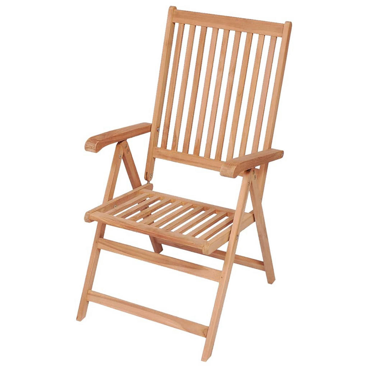 GARTENSTÜHLE Verstellbare 2er Set Massivholz Teak - Braun, Holz (57/100/71.5cm) - vidaXL
