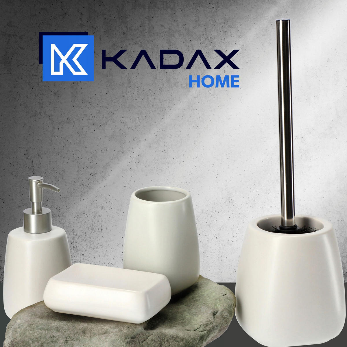 BADEZIMMERBECHER 11 x 8 cm, weiß, 2 Stk. - Weiß, Keramik (8/11cm) - KADAX