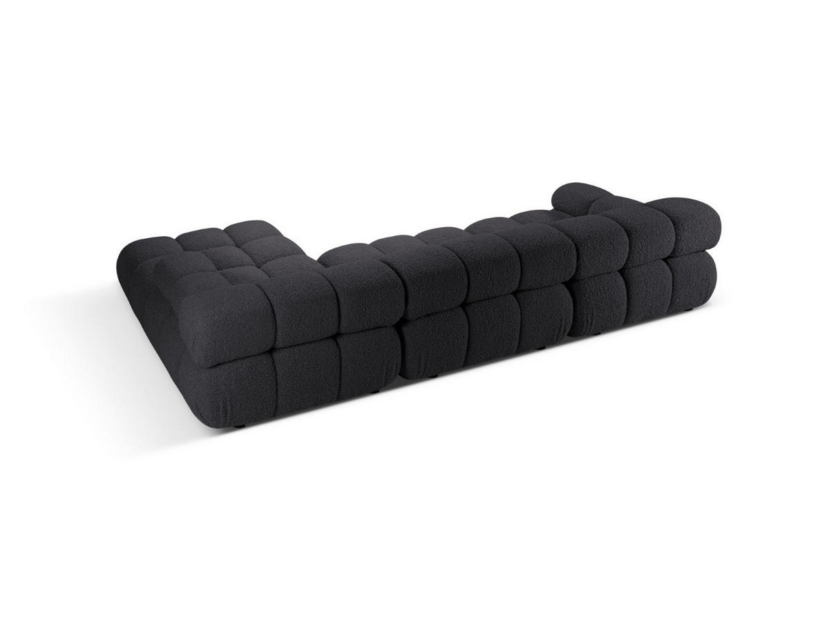 ECKSOFA modular rechts Bellis aus Boucle graphit 4 Sitzplätze - Graphitfarben, Textil (155/282cm) - Micadoni