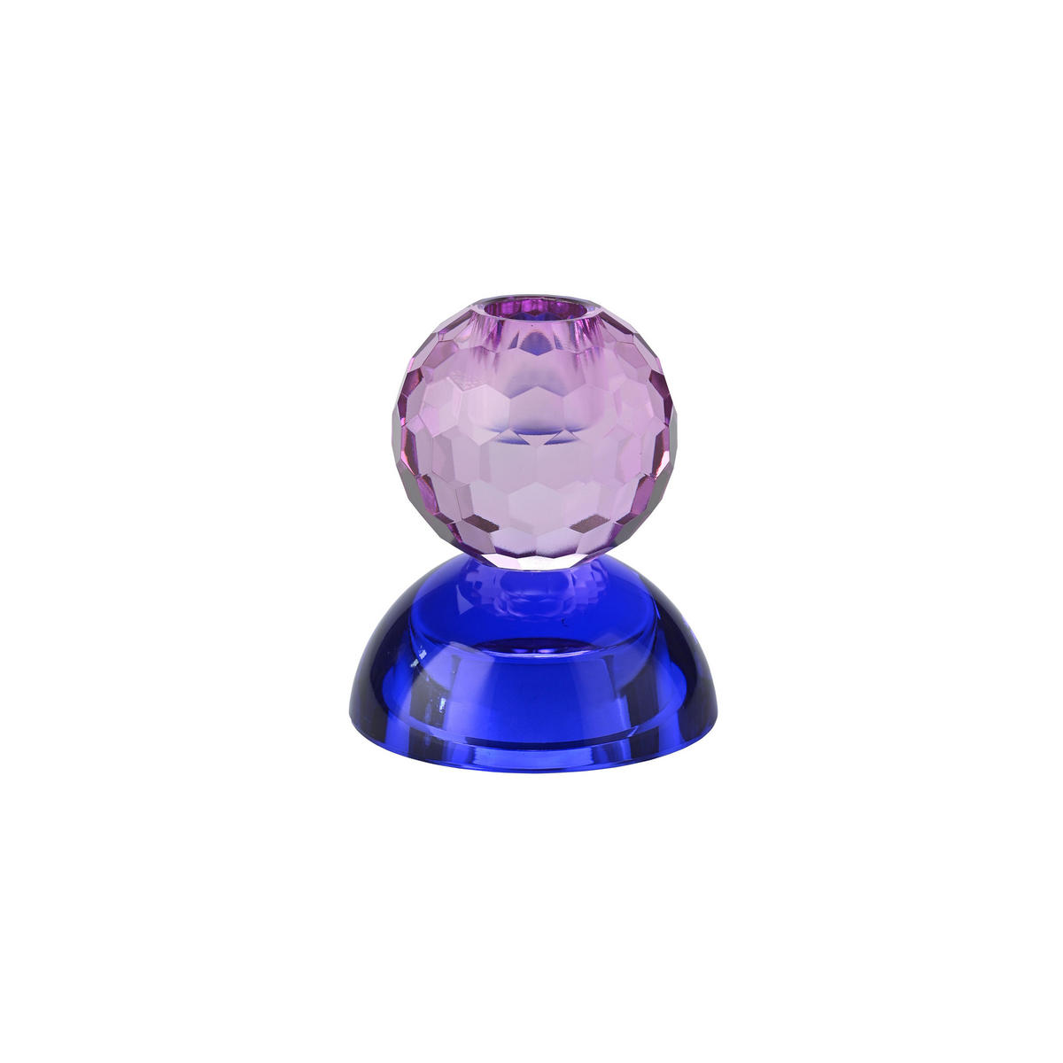 KERZENHALTER Sari Kugel Cabochon, Glas, Flieder / Blau, H 9 cm - Lila, Glas (12/9/9cm) - Gift Company