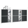 WOHNZIMMERSET Miami Schwarz matt - Schwarz, Holzwerkstoff (214.5/105.5/35.5cm) - Vladon