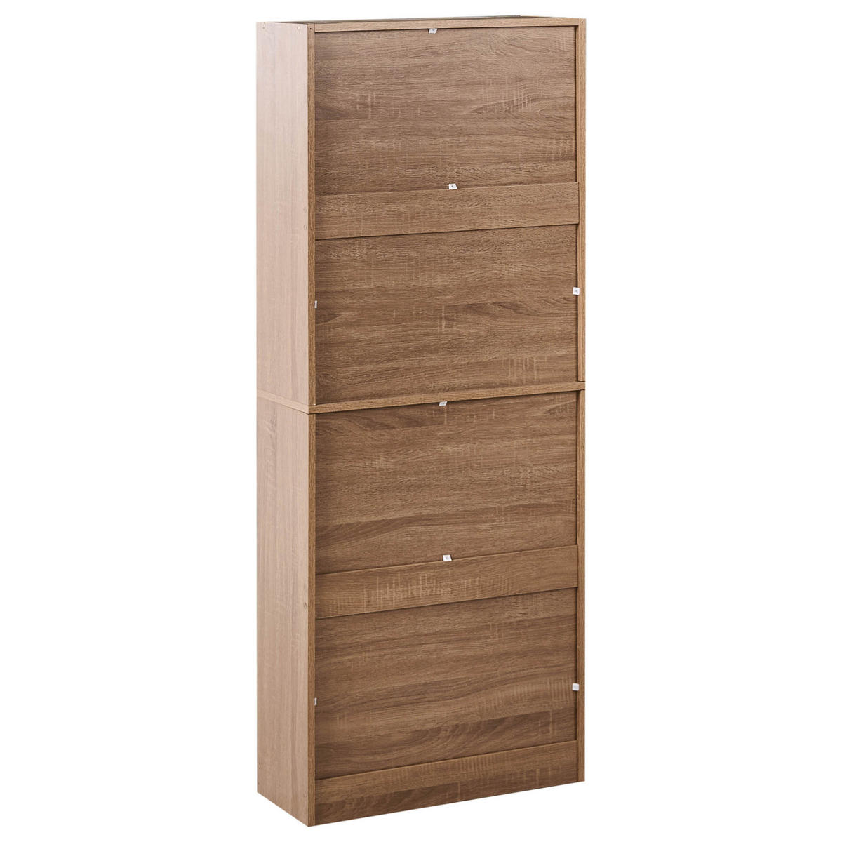DULAP DE PANTOFI maro deschis Bowral - maro/negru, compozit lemnos (60/150/24cm) - Beliani