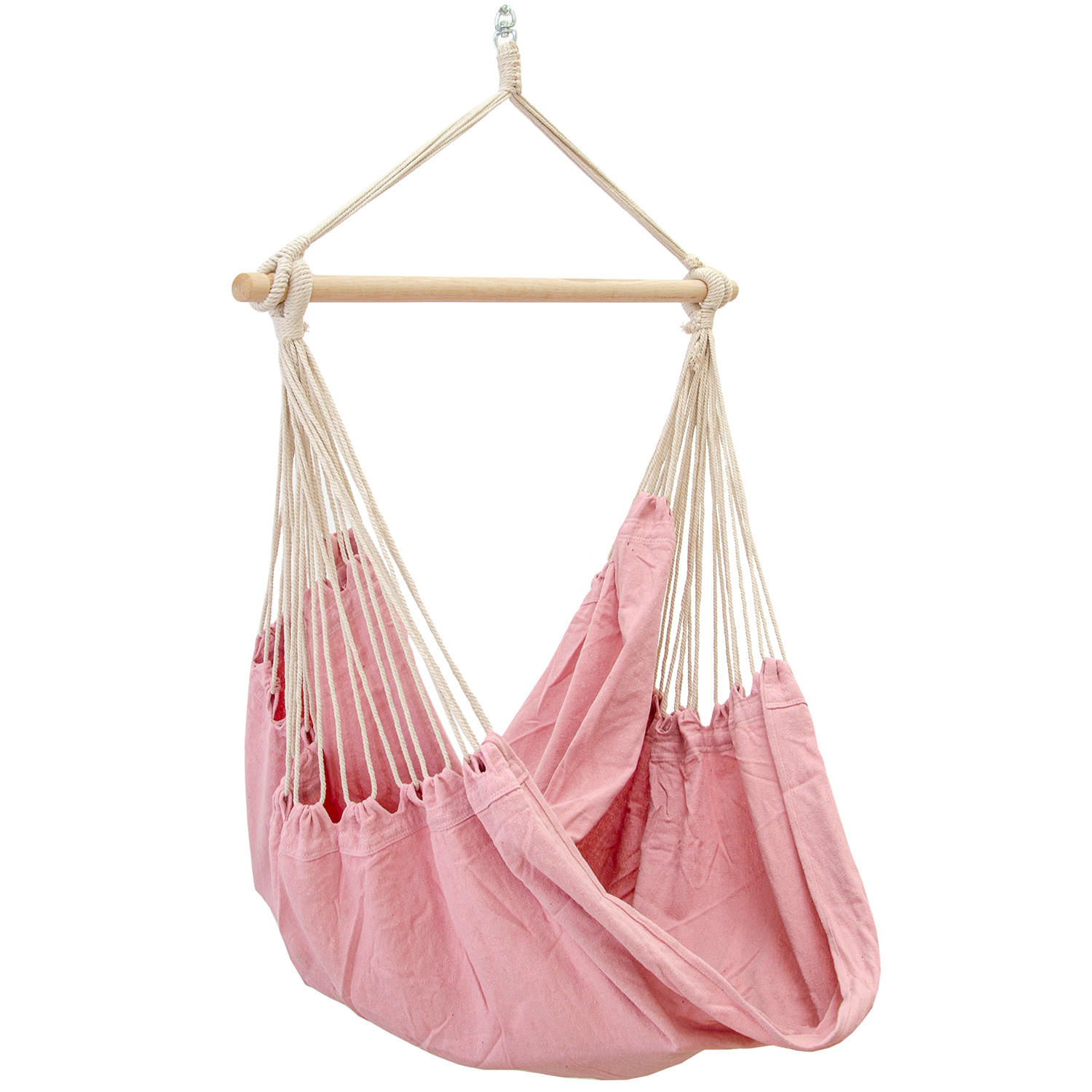 XXL HÄNGESESSEL 185/130 cm Belastbar bis 150 kg Rosa - Rosa, Textil (130/155/185cm) - Amanka
