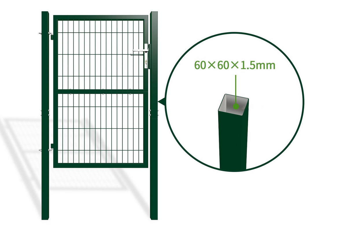 ZAUNTOR Razo grün 1m H.140cm Metall - Grün, Metall (106/146cm) - Casanoov