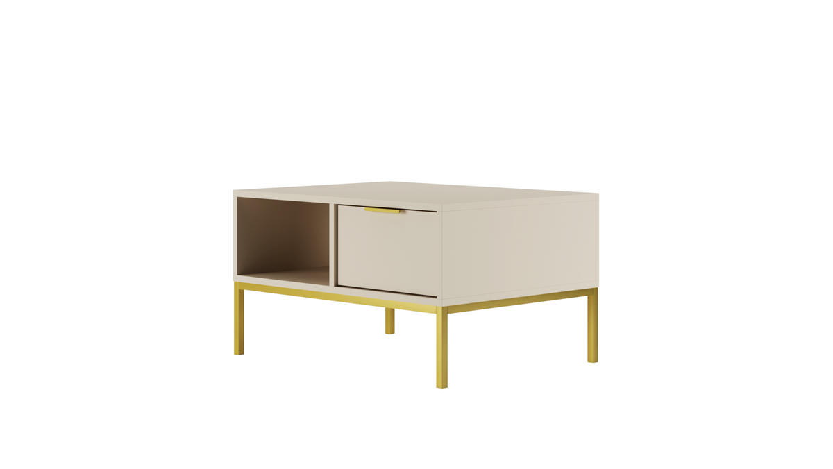 COUCHTISCH Austin 60/45,4/80 cm - Beige/Goldfarben, Holzwerkstoff (80/60/45cm) - Kocot Kids