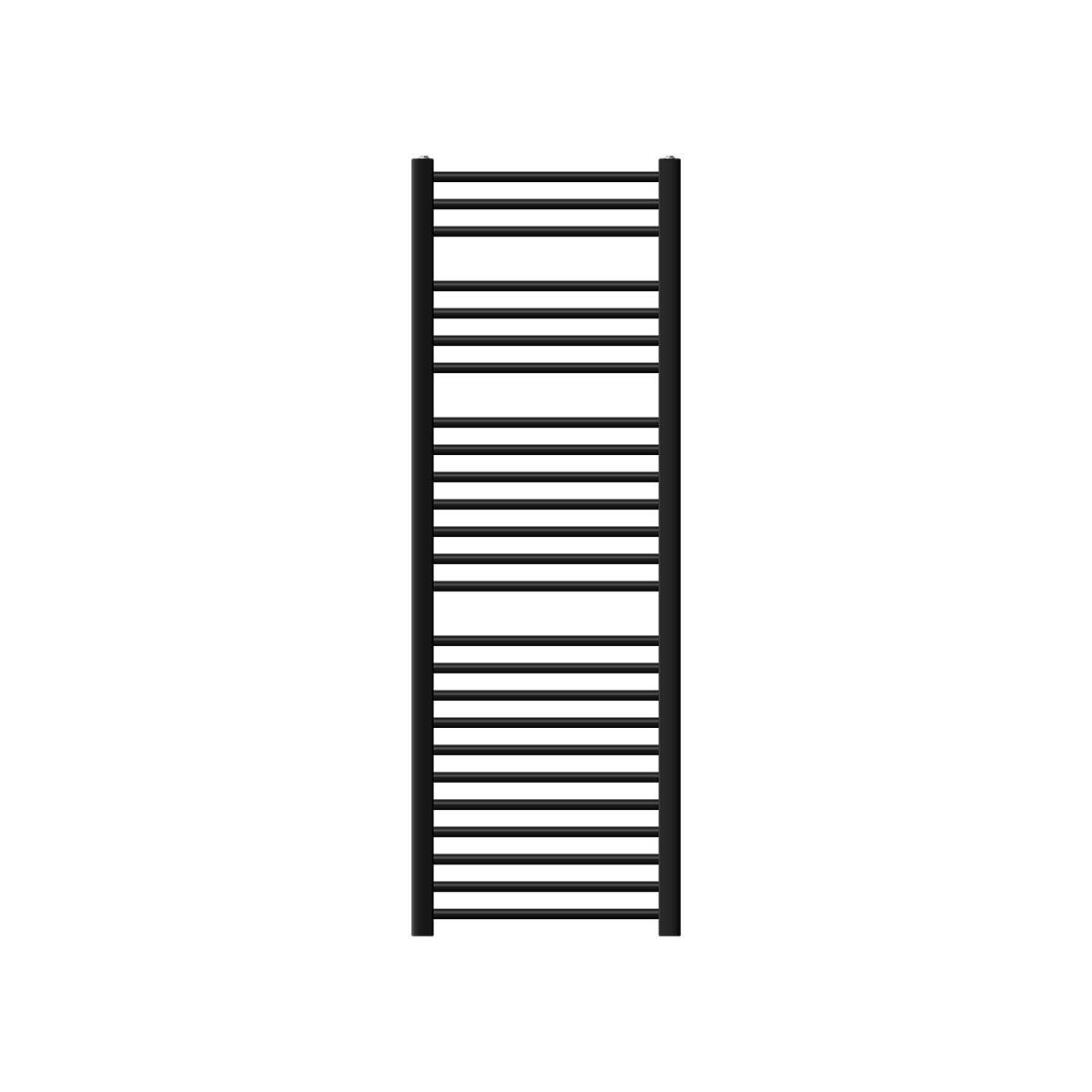 BADHEIZKÖRPER Sahara 500x1500 mm Schwarz matt gerade mit Seitenanschluss - Schwarz, Metall (50/150/3cm) - LuxeBath