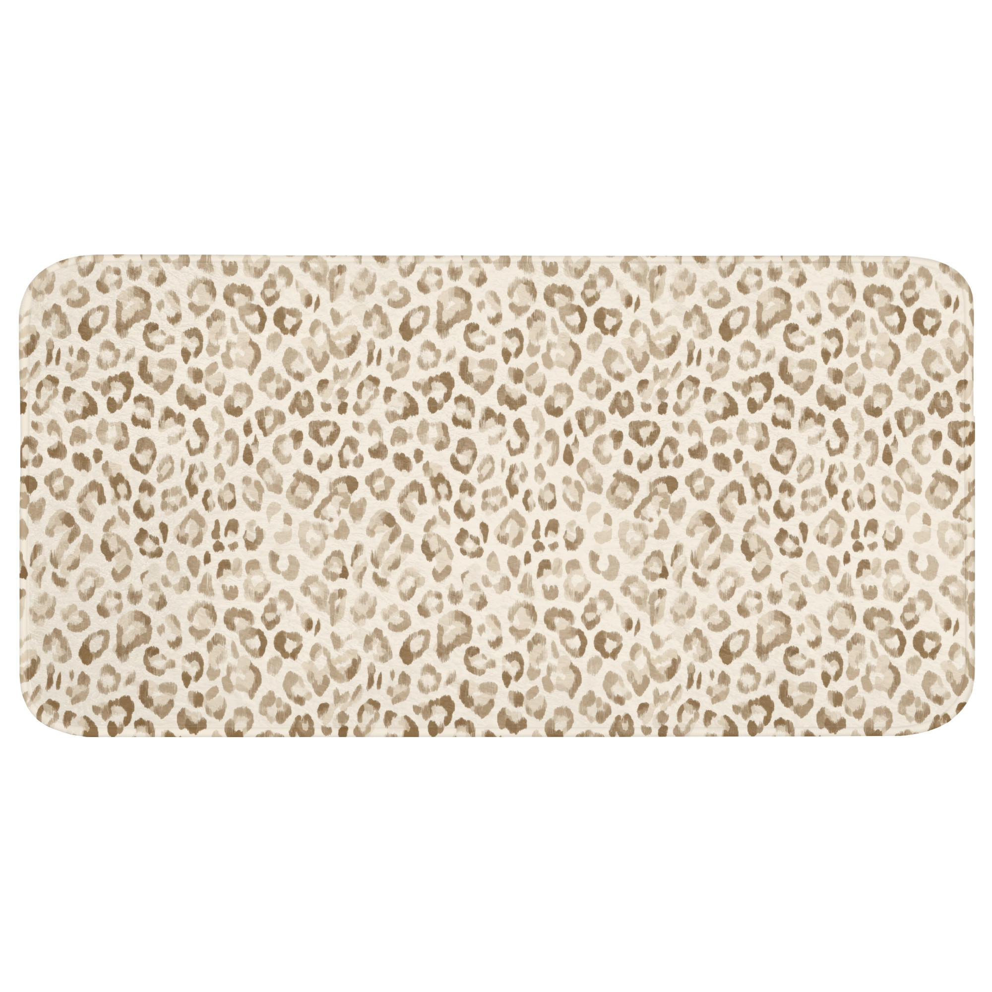 OnlyWow KOUPELNOVÁ PŘEDLOŽKA Leopard - Classic - Béžová 120x60 cm
