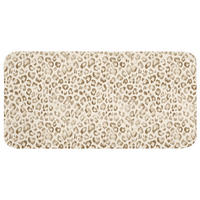 BADEMATTE Leopard - Klassisch - Beige Badezimmerteppich 120x60 cm - Hellbraun, Kunststoff/Textil (120/60cm) - OnlyWow