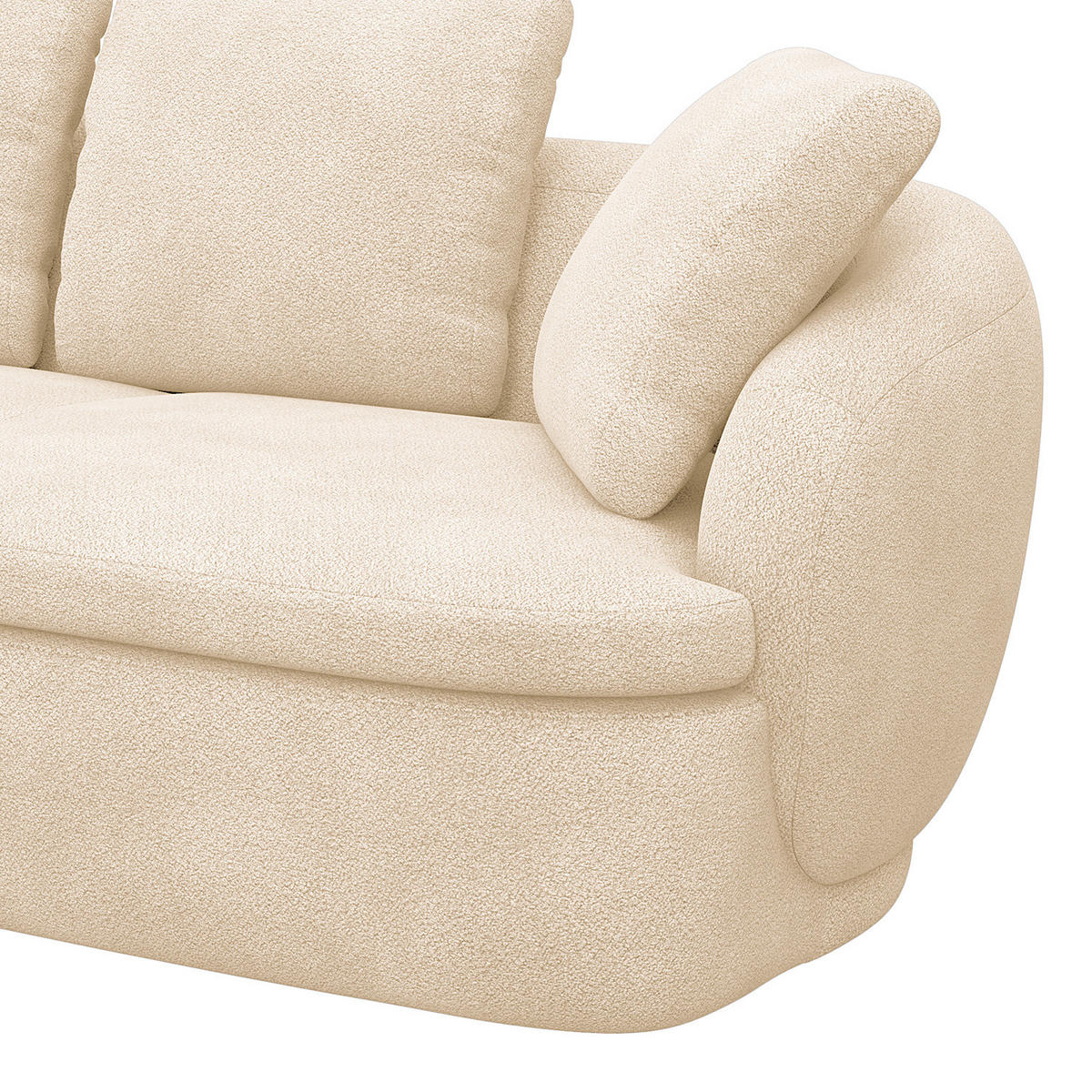 ECKSOFA mit Longchair - Beige/Schwarz, Kunststoff/Textil (276/146cm) - home24