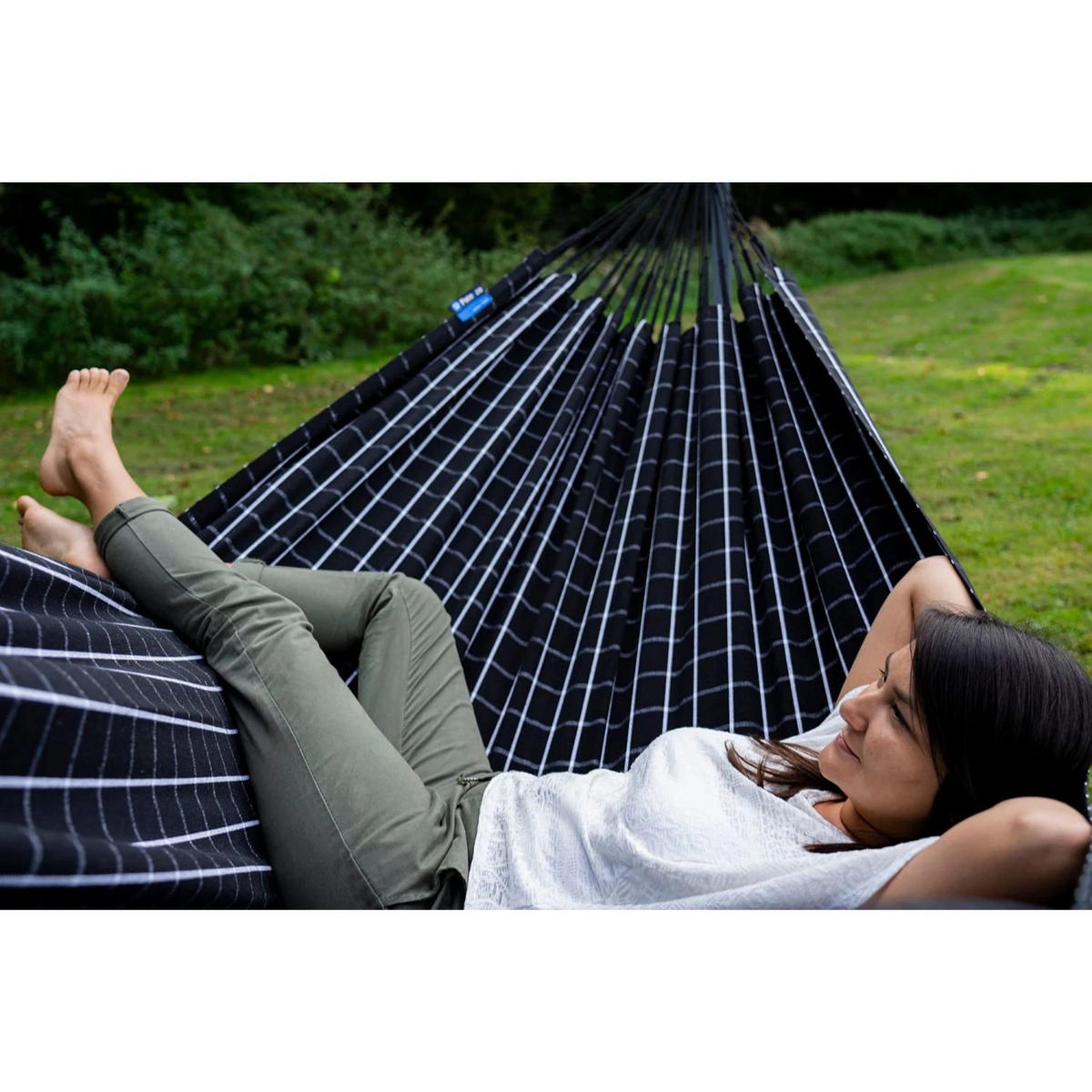 HÄNGEMATTE mit Verzinktem Gestell, 2 Personen, XXL, 200 kg, Metall, Catargo Schwarz, einfache Montage - Schwarz, Metall (370/130/120cm) - Potenza