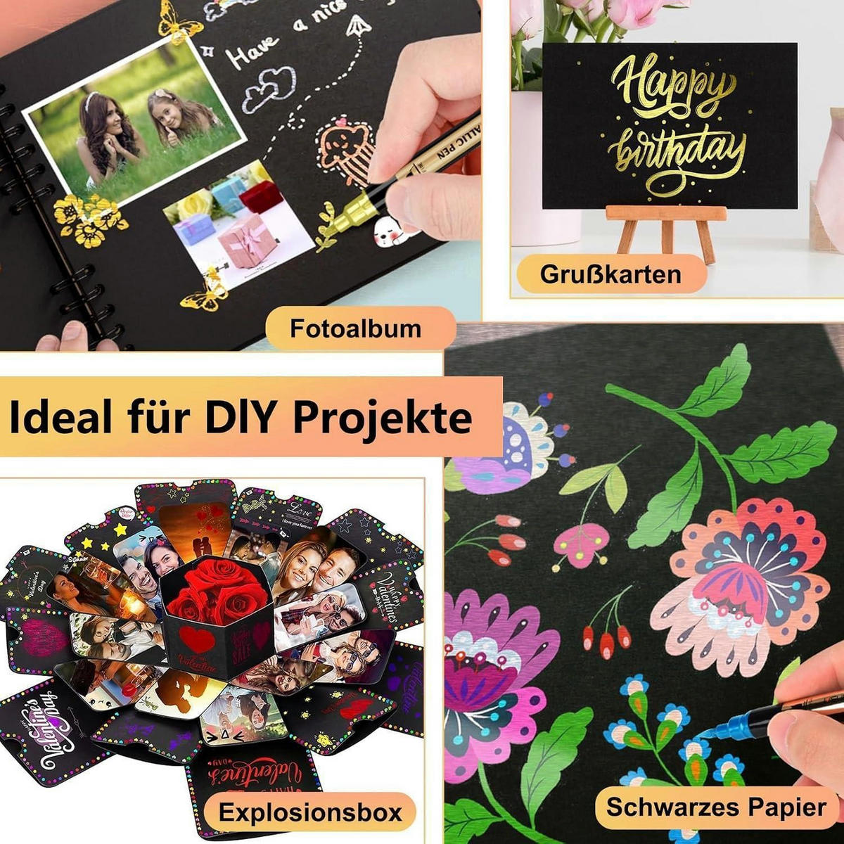 ACRYLSTIFTE Set 72-teilig mit Metallic-Effekt - Multicolor, Kunststoff (1/1/15cm)