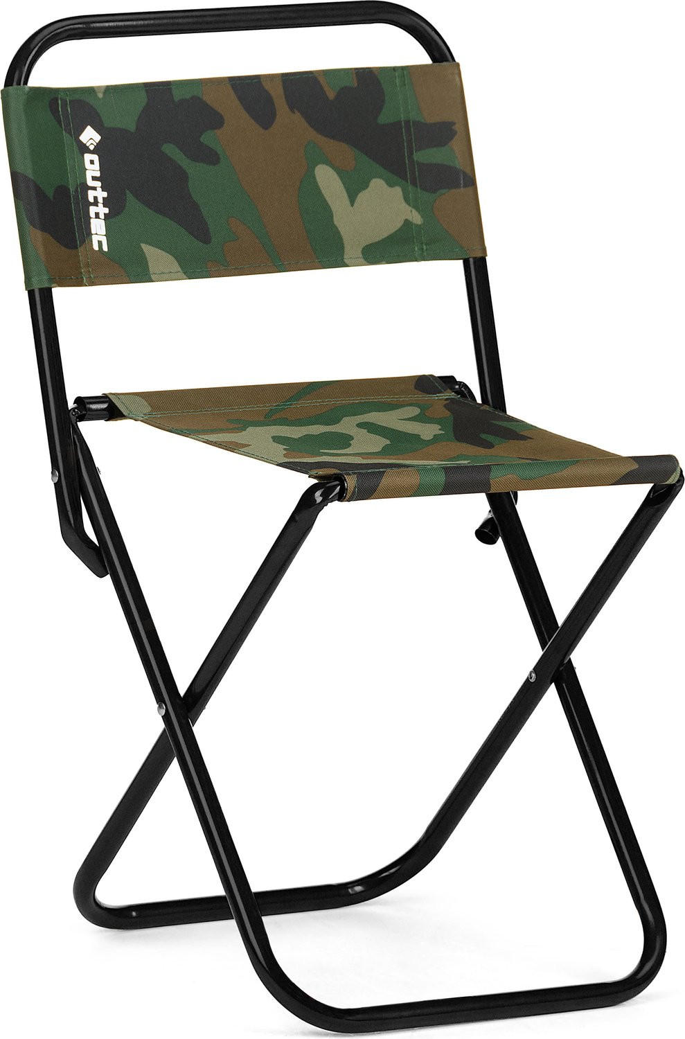 Thumbnail - Outtec Klappstuhl, Braun, Dunkelgrün, Metall, Textil, 1-Sitzer, Quadratisch, 35x58x35 cm, Gartenmöbel, Gartenstühle, Gar...