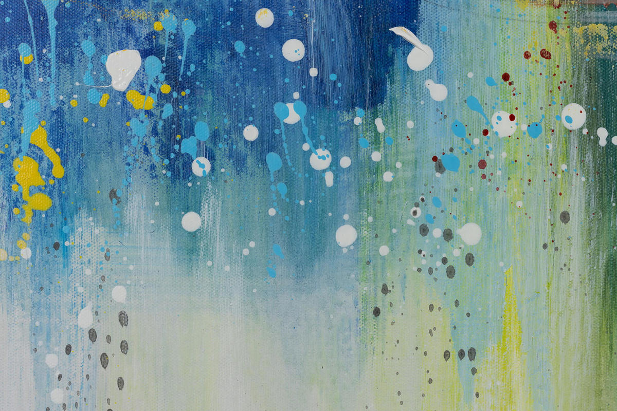 ACRYLBILD HANDGEMALT 120/60 cm - Weiß, Holz/Textil (120/60cm) - KUNSTLOFT