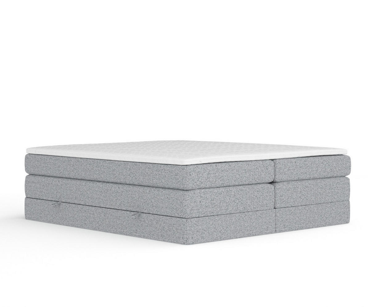 BOXSPRINGBETT Juniper Grau 180/200 cm - Schwarz/Grau, Holz/Holzwerkstoff (180/200cm) - Maison de Reve