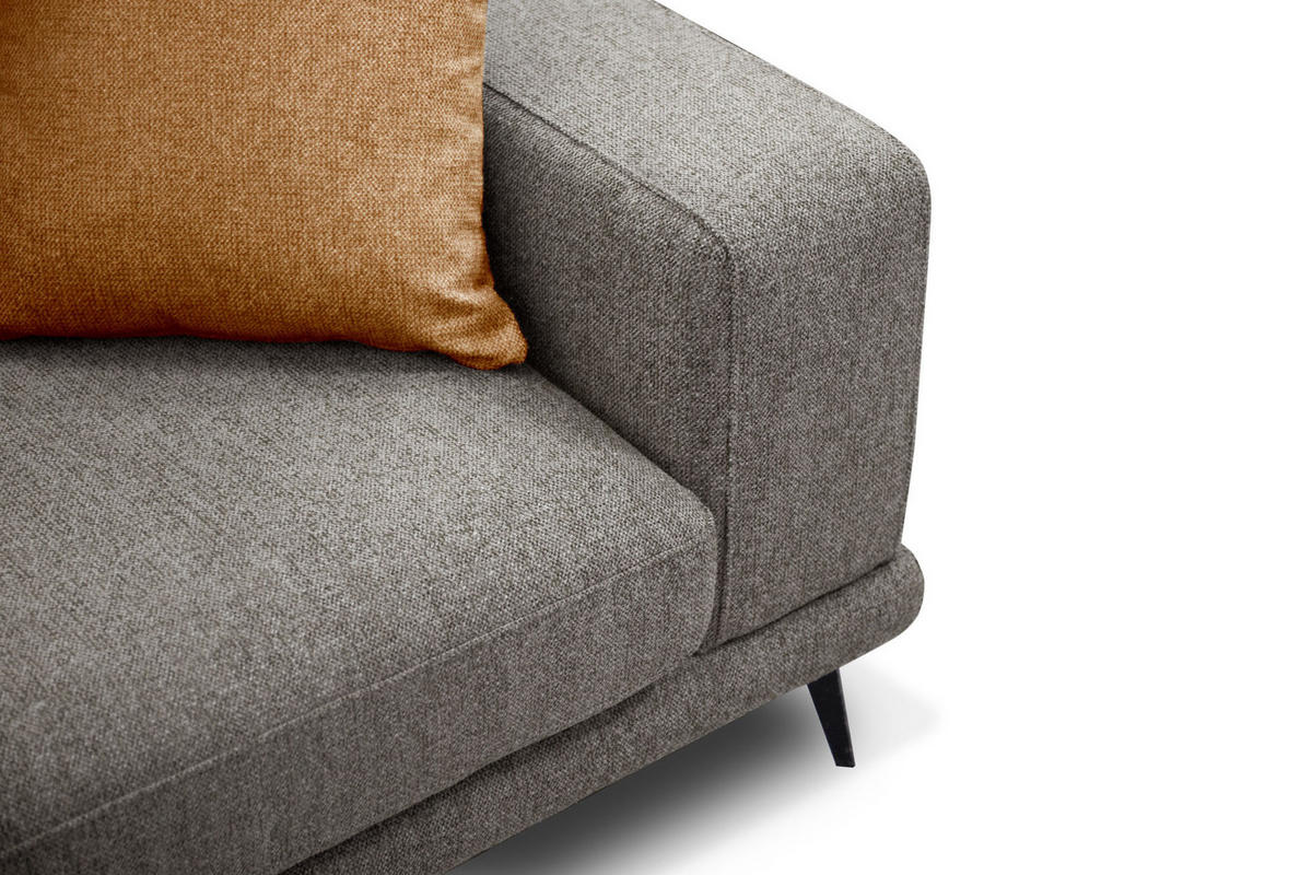 ECKSOFA MEDIOLANE 5-Sitzer, taupe - Taupe, Holzwerkstoff/Textil (158/282cm) - Courtois Laville
