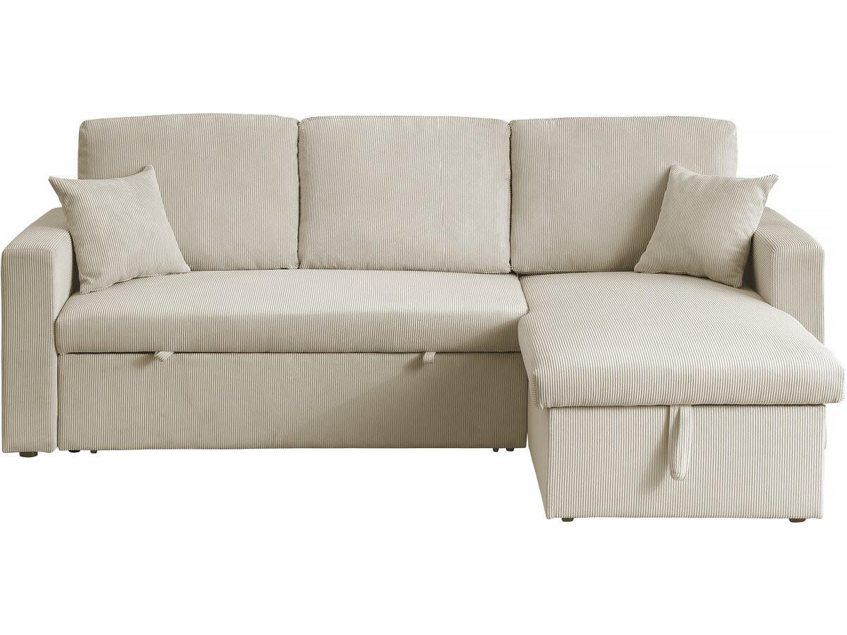 ECKSCHLAFSOFA Alain Beige - Beige, Textil (221/145cm) - Habitat Garten