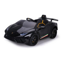 ELEKTROAUTO Lamborghini Huracan black Fernbedienung, Musikfunktion - Schwarz, Kunststoff (120/64/47cm) - Chipolino