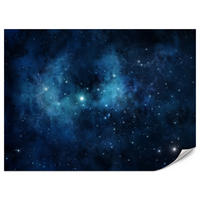 FOTOTAPETE für Wohnzimmer Sternenhimmel Nacht Galaxis 400x280 - Blau/Schwarz, Papier (400/280cm) - Muralo