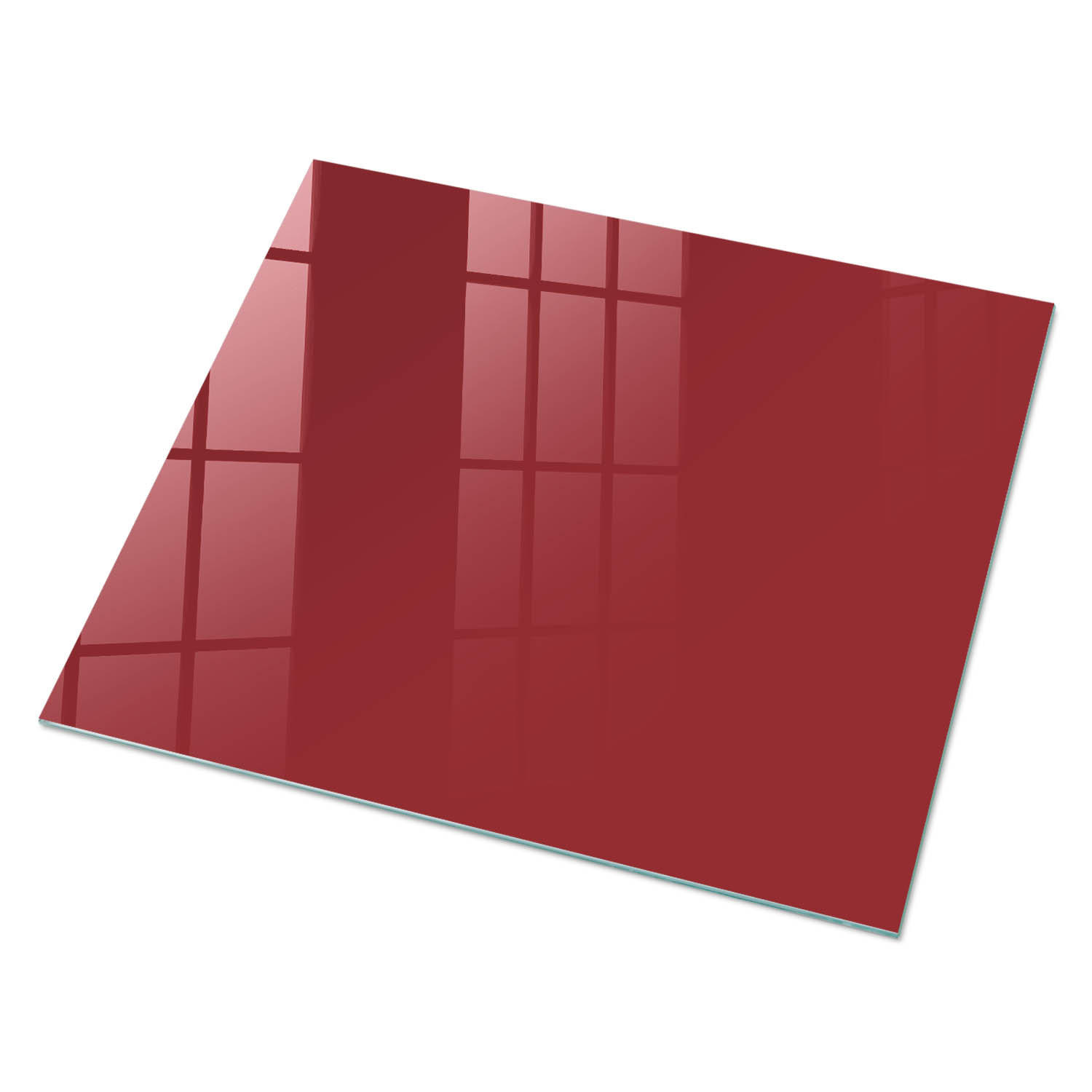 GLASPLATTE 80x60 cm – Burgunderrote Farbe - Orange, Glas (0.4/80/60cm) - ArtPrintCave