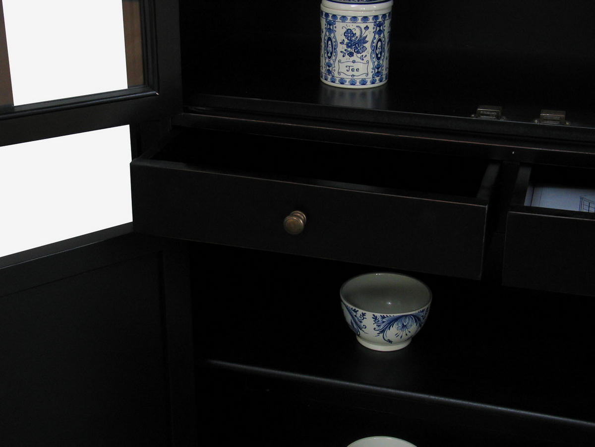 BUFFET schwarz - Schwarz, Holzwerkstoff (110/200/45cm) - ebuy24