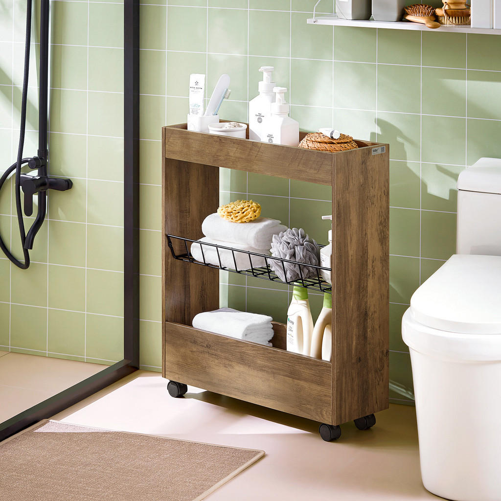Thumbnail - SoBuy Nischenregal, Braun, Holzwerkstoff, 20x70x60 cm, Badezimmer, Badezimmerschränke, Midischränke
