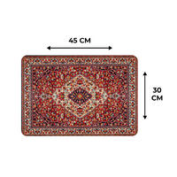 SADA 6 KS PROSTÍRÁNÍ Perský koberec - vzory - červený 45x30 cm - červená, plast (47.77cm) - MuchoWow