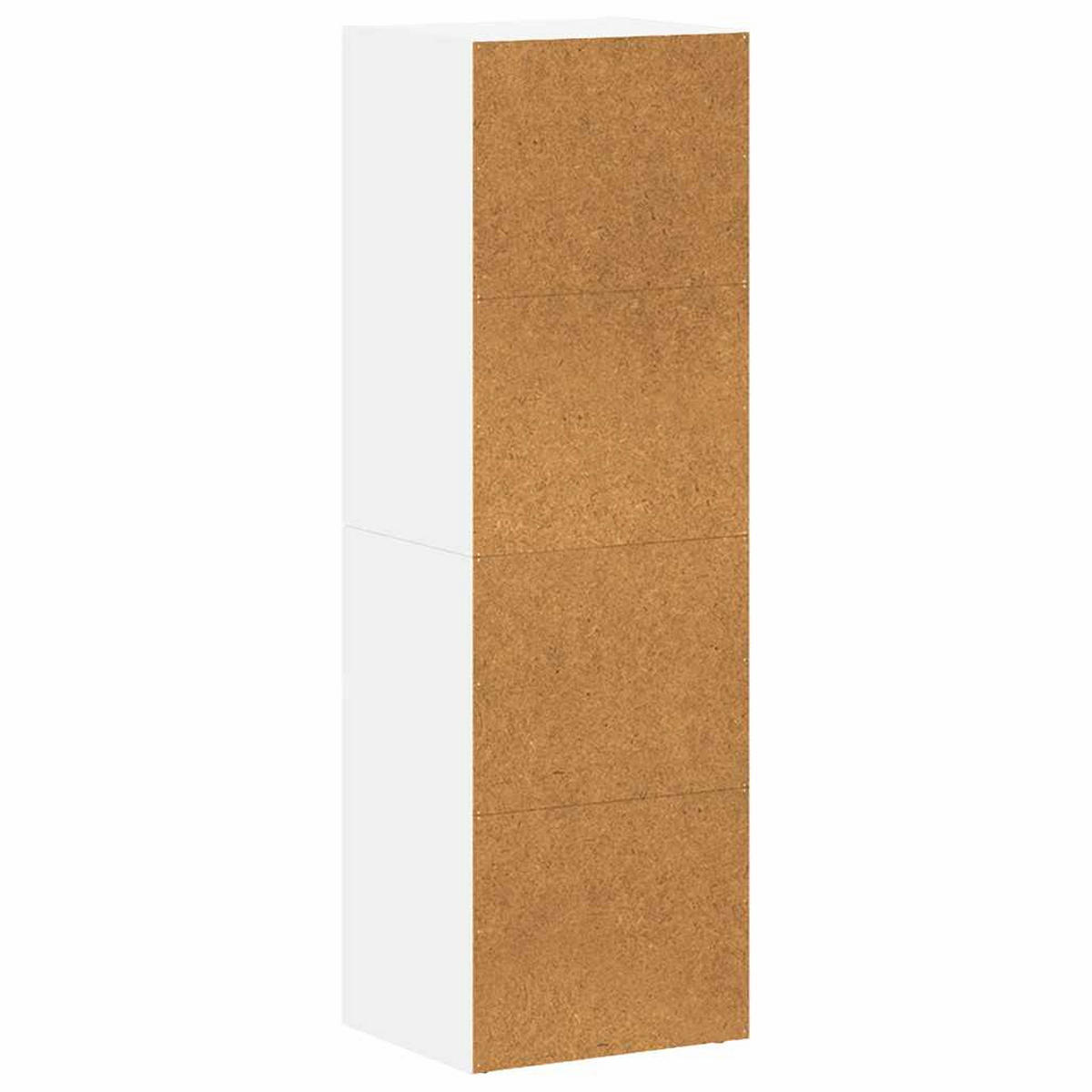 BÜCHERREGAL mit 3 Fächern 36/30/114 cm aus Holzwerkstoff Weiß - Weiß, Holz (36/114/30cm) - vidaXL