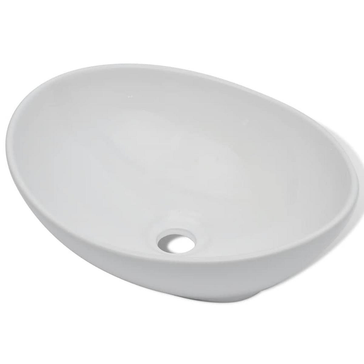 WASCHBECKEN mit Waschtischarmatur Laventure 40/33/13.5 cm - Weiß, Keramik (40/13.5/33cm) - Nettlife