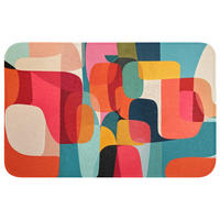 WC PŘEDLOŽKA Tvary - barevné - abstraktní - letadla 80x50 cm - různobarevná, textil/plast (80/1cm) - OnlyWow