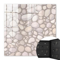 SCHLÜSSELBOX Schwarz 30x30 cm- Türöffnung nach rechts - Steinstruktur - Beige, Metall (30/30/5cm) - TULUP