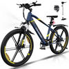 E-BIKE Mountain BK7S für Damen & Herren, 7 Gang, bis zu 90km - Blau, Metall (24cm) - COLORWAY