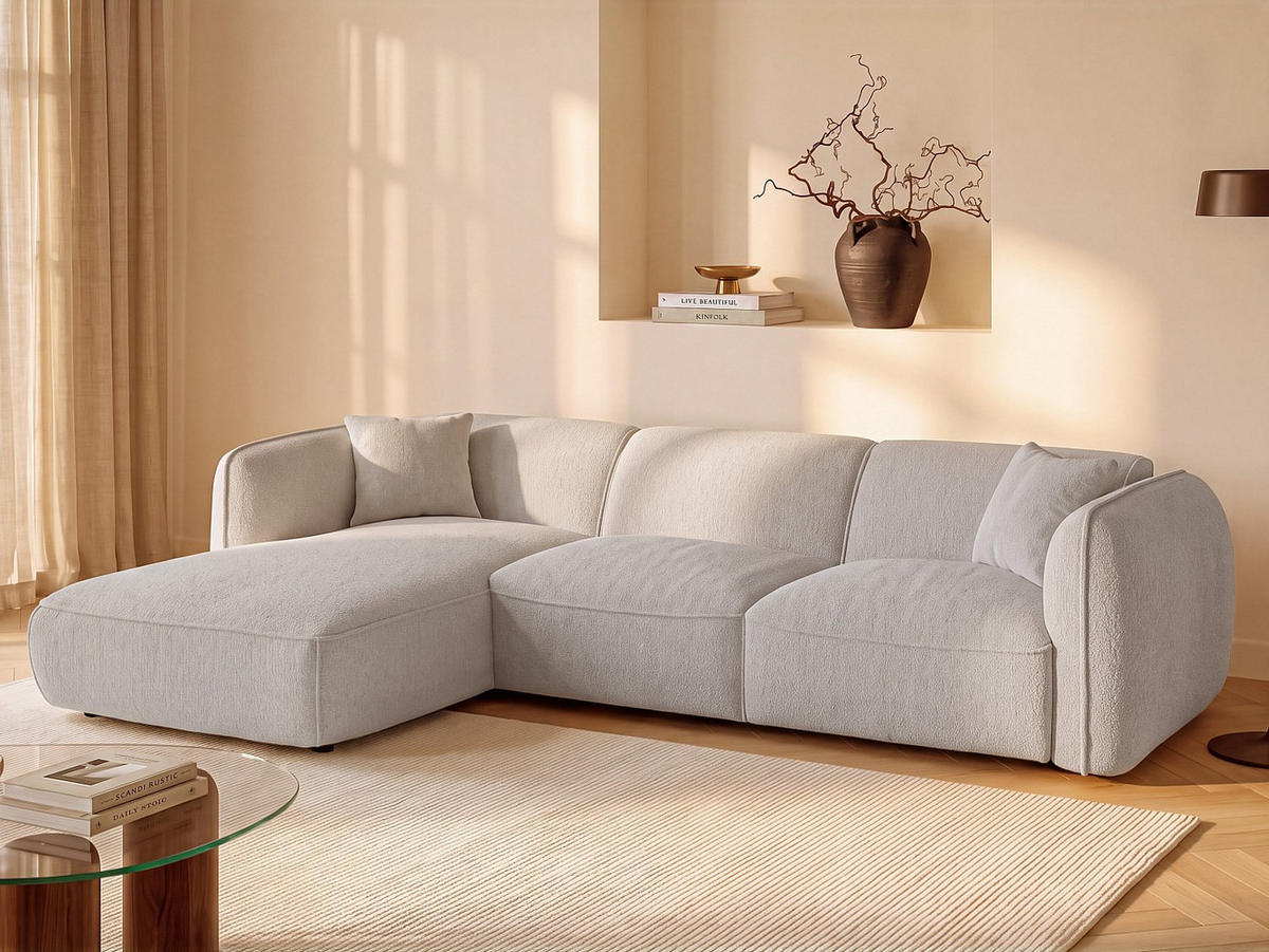 SCHLAFSOFA - 5 Personen - stoff - beige Camilio - Beige, Textil (274/74/174cm) - Vente-Unique