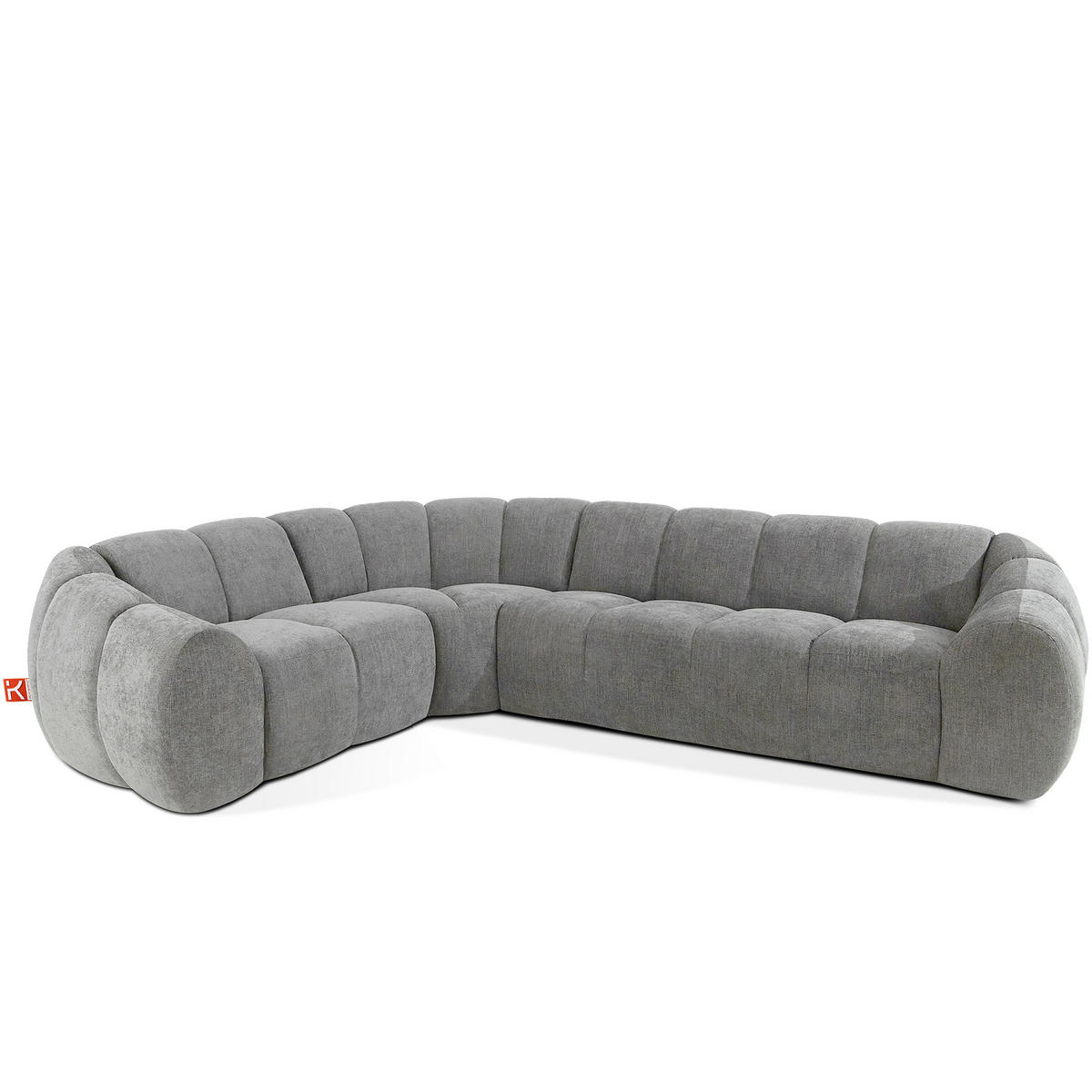 ECKSOFA LINKS FLAVA, hell Aschgrau - Hellgrau, Holz/Holzwerkstoff (310/230cm) - KONSIMO®