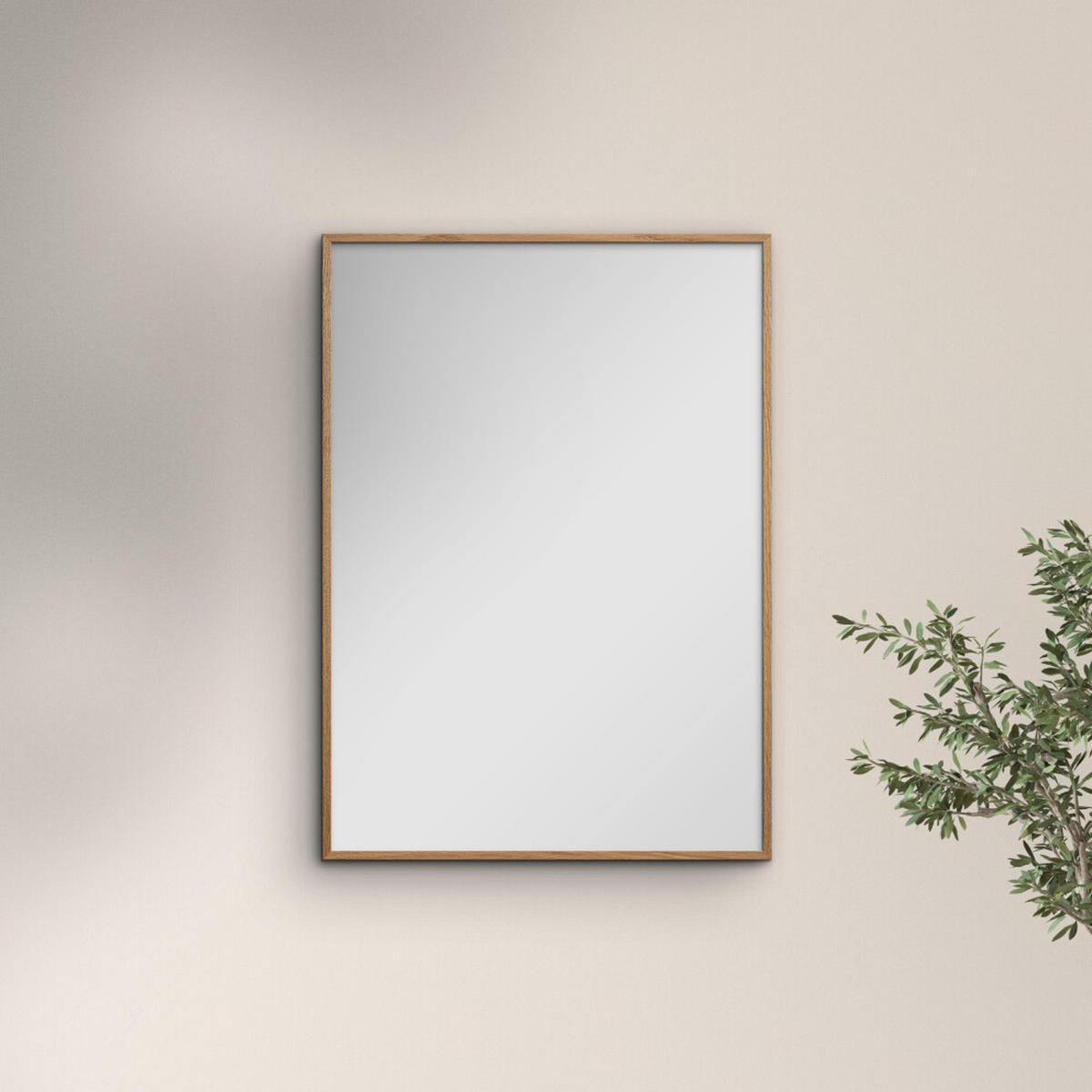 SPIEGEL - Natur Eichenholz - Eichefarben, Holz/Papier (30/40/2cm) - Poster&Frame
