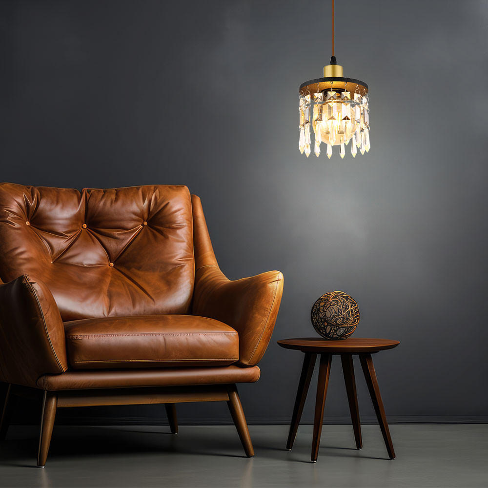 HÄNGELEUCHTE Holz Kristallklar Klar - Klar, Holz (15/15/120cm) - Globo Lighting