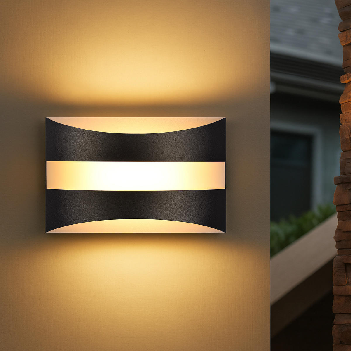 LED-WANDLEUCHTE Illuminant 21/13/8 cm - Schwarz, Metall (13/8/21cm) - ZMH