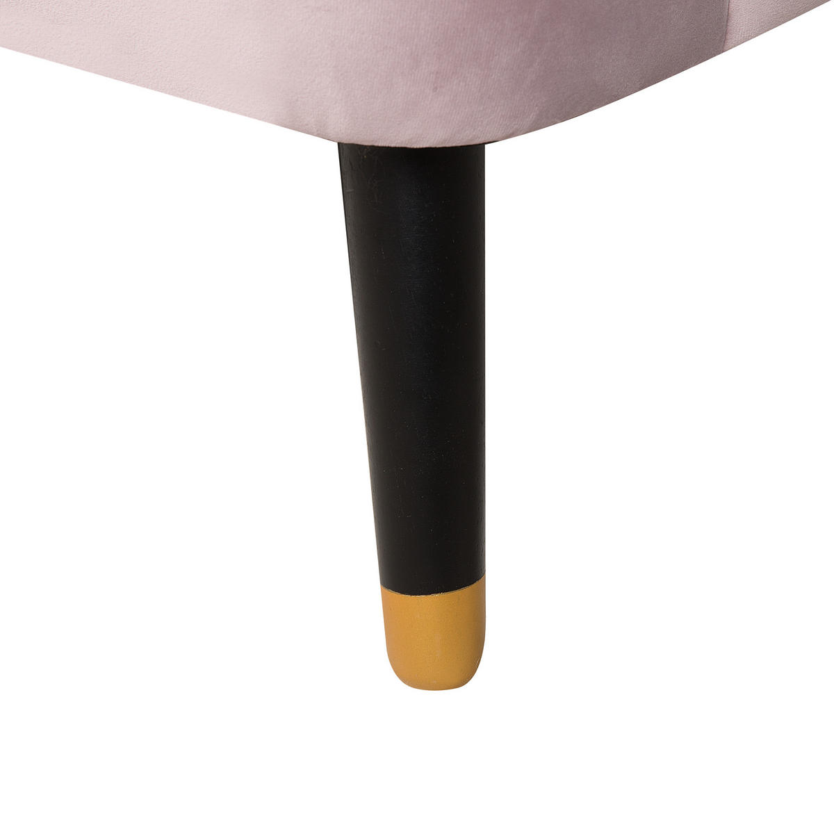 3-SITZER-SOFA Samtstoff Rosa Alsvag - Pink, Textil (191/73/73cm) - Beliani