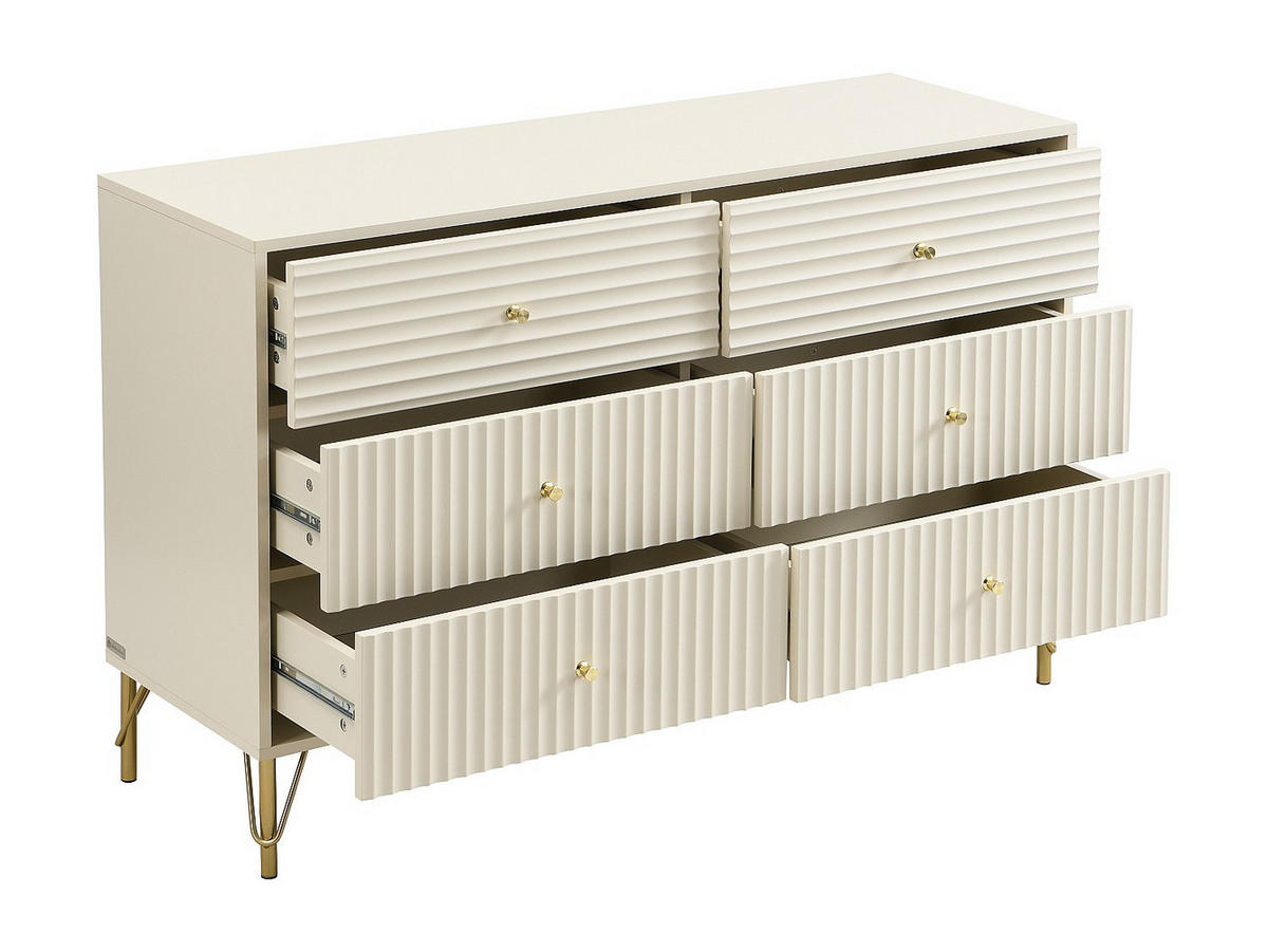 KOMMODE - 120 cm x 40 cm - holz - beige Loureo - Beige, Holz (120/78/40cm) - Vente-Unique