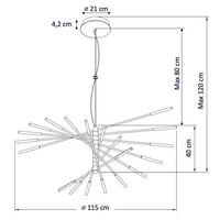HÄNGELEUCHTE Aspen, Schwarz und gold, 40cm - Goldfarben, Metall (40/115/40cm) - KOSILUM